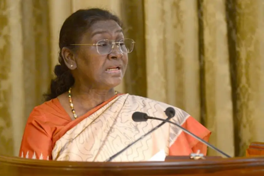 পৰিৱেশ ২০২৫ ৰাষ্ট্ৰীয় সন্মিলনত ভাষণ প্ৰদান ৰাষ্ট্ৰপতি দ্ৰৌপদী মুৰ্মুৰ