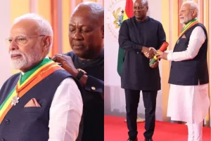 ঘানাৰ ৰাষ্ট্ৰীয় সন্মানেৰে সন্মানিত প্ৰধানমন্ত্ৰী মোদী
